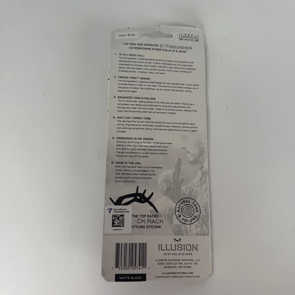 Illusion Hunting Systems Extinguisher Deer Calling System‎ 10 In 1 #741 -New
